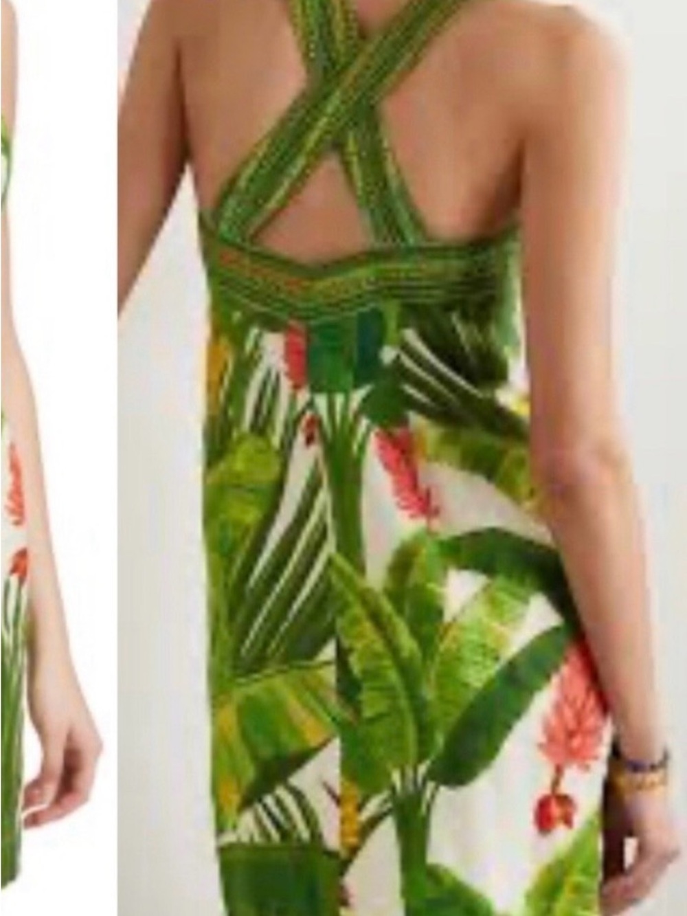 FARM Rio Green Tropical Button-Front Mini Dress - Picture 3 of 9